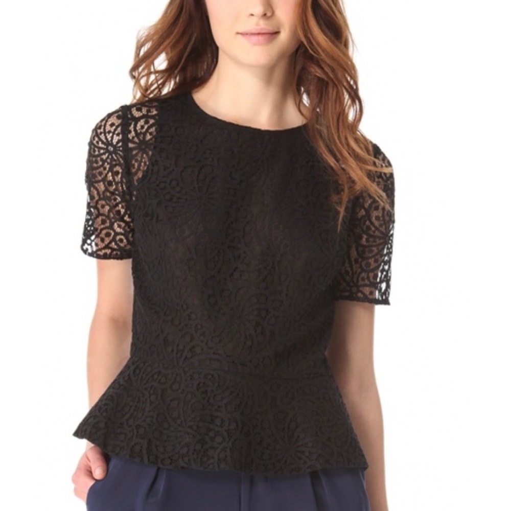 Club Monaco Lace Peplum Top